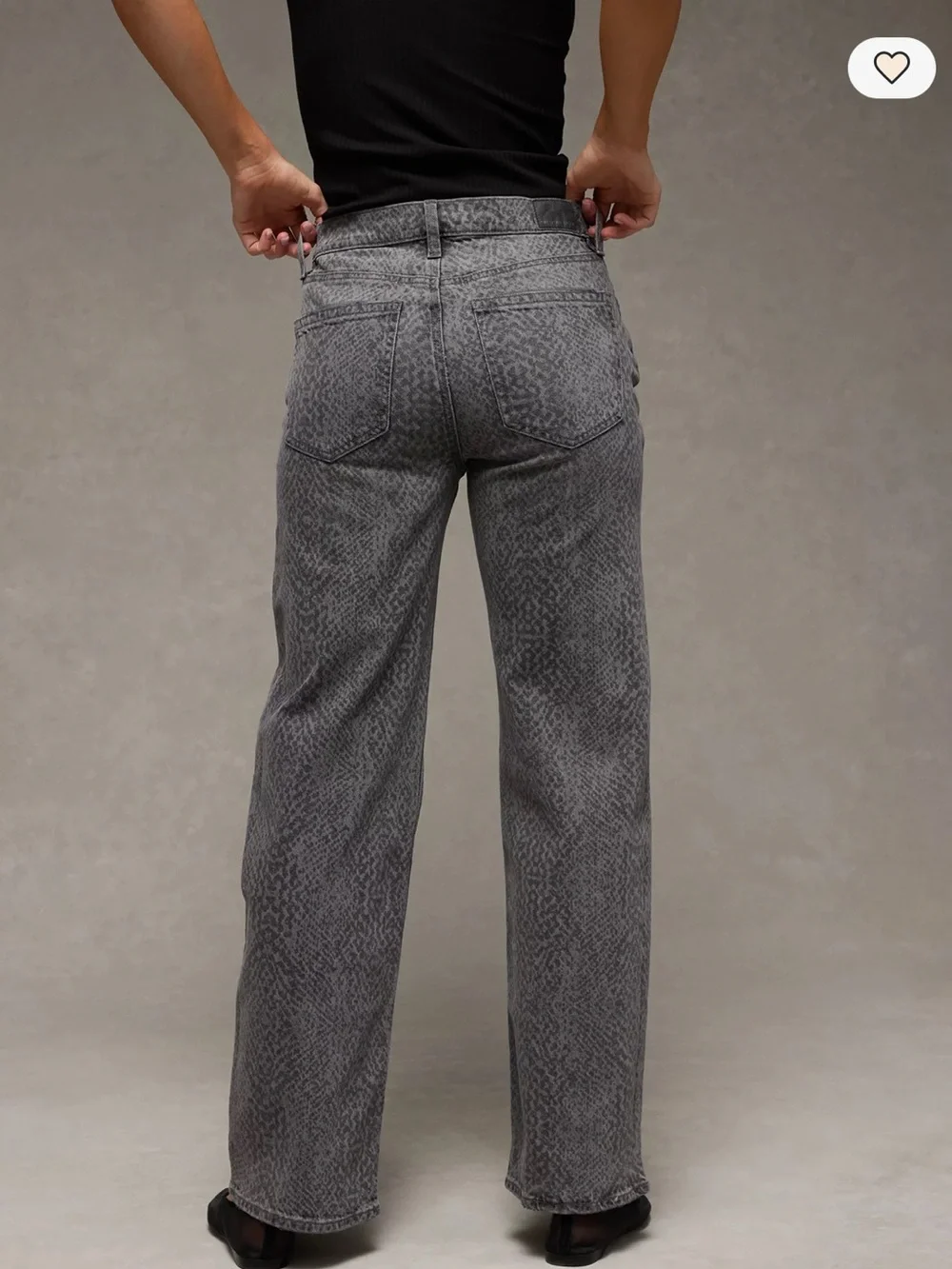 NWT AE Stretch Snake Print High-Waisted Stovepipe Jean (flawed)